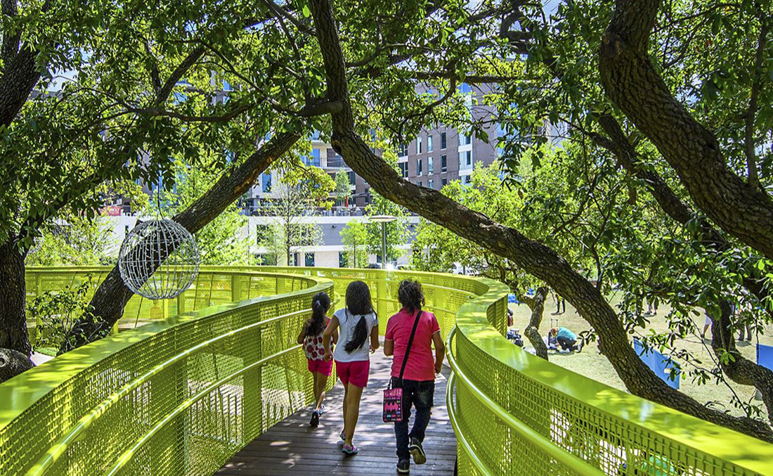 Levy Park in Houston has one of our favorite playgrounds. Photo courtesy of OJB Landscape Architecture